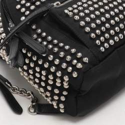 Fendi Black Nylon Monster Studs Mini Black Backpack