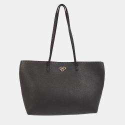Fendi Gray Leather Carla Selleria Tote Bag