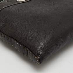 Fendi Dark Brown Selleria Leather Messenger Bag