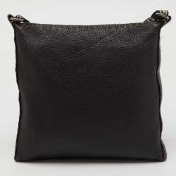 Fendi Dark Brown Selleria Leather Messenger Bag