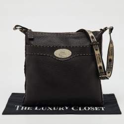 Fendi Dark Brown Selleria Leather Messenger Bag