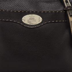 Fendi Dark Brown Selleria Leather Messenger Bag