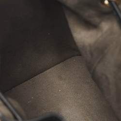 Fendi Black Leather Mini Mon Tresor Drawstring Bucket Bag