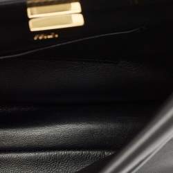 Fendi Black Leather Mini Peekaboo Top Handle Bag