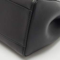 Fendi Black Leather Mini Peekaboo Top Handle Bag
