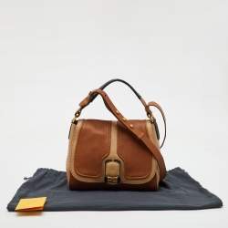 Fendi Brown Colorblock Leather Medium Anna Shoulder Bag