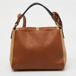 Fendi Brown Colorblock Leather Medium Anna Shoulder Bag