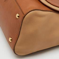 Fendi Brown Colorblock Leather Medium Anna Shoulder Bag
