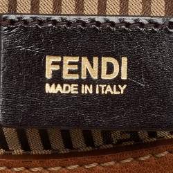 Fendi Brown Colorblock Leather Medium Anna Shoulder Bag