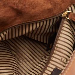 Fendi Brown Colorblock Leather Medium Anna Shoulder Bag
