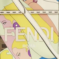 Fendi Multicolor Zucca Coated Canvas and Leather Mini Inlay Sunshine Tote
