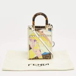 Fendi Multicolor Zucca Coated Canvas and Leather Mini Inlay Sunshine Tote