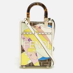 Fendi Multicolor Zucca Coated Canvas and Leather Mini Inlay Sunshine Tote