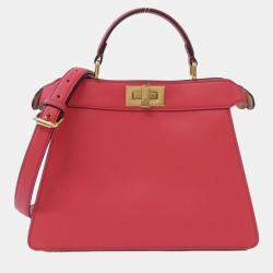 Fendi Leather Peekaboo I See You Small Handbag