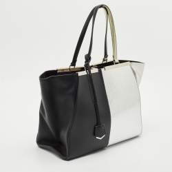 Fendi Black/Silver Leather Large 3Jours Tote
