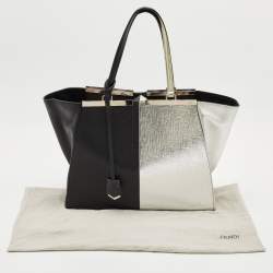 Fendi Black/Silver Leather Large 3Jours Tote