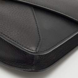 Fendi Black Leather 2Jours Envelope Clutch