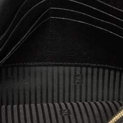 Fendi Black Leather 2Jours Envelope Clutch