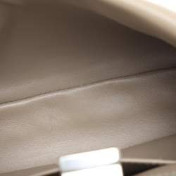 Fendi Beige Leather Mini Peekaboo Top Handle Bag