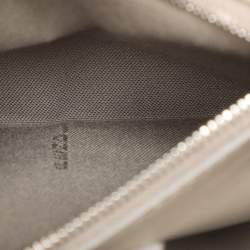 Fendi Beige Leather Mini Peekaboo Top Handle Bag