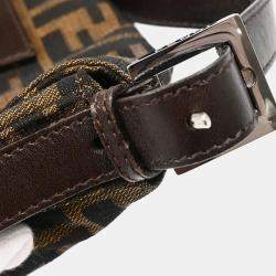Fendi Brown Zucca Baguette Handbag 