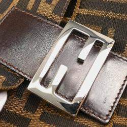 Fendi Brown Zucca Baguette Handbag 