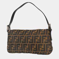 Fendi Brown Zucca Baguette Handbag 