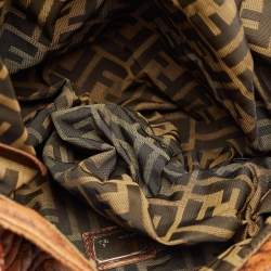 Fendi Brown Pebbled Leather Spy Bag