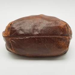 Fendi Brown Pebbled Leather Spy Bag