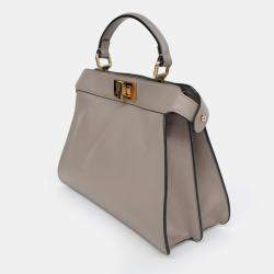 Fendi Beige Leather Peekaboo I SEE U Small bag