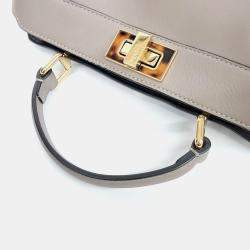 Fendi Beige Leather Peekaboo I SEE U Small bag