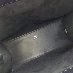 Fendi Black Leather Sunshine Tote Bag