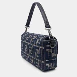 Fendi Black Fabric Baguette Bag
