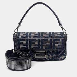 Fendi Black Fabric Baguette Bag