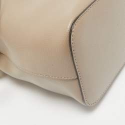 Fendi Beige Leather Mini Mon Tresor Bucket Bag