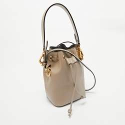 Fendi Beige Leather Mini Mon Tresor Bucket Bag