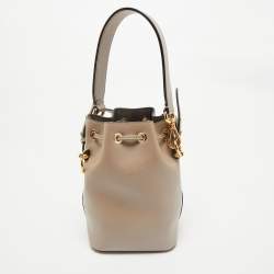 Fendi Beige Leather Mini Mon Tresor Bucket Bag