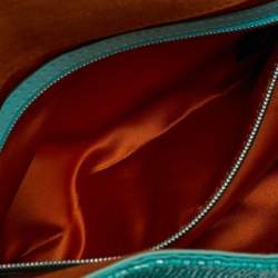 Fendi Turquoise Blue Stone Beads and Leather Re-Edition Baguette Bag