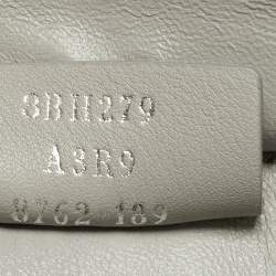 Pre Owned Fendi Light Grey/White Leather Medium 3Jours Tote