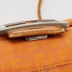 Fendi Orange Zucchino Canvas Mini Mama Baguette Bag