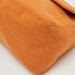 Fendi Orange Zucchino Canvas Mini Mama Baguette Bag