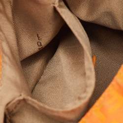 Fendi Orange Zucchino Canvas Mini Mama Baguette Bag