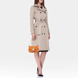Fendi Orange Zucchino Canvas Mini Mama Baguette Bag