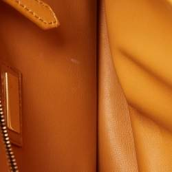 Fendi Yellow Leather Mini Peekaboo Top Handle Bag