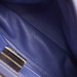 Fendi Purple Leather Mini Peekaboo Top Handle Bag