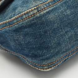 Fendi Blue Denim Mini Mama Baguette Bag