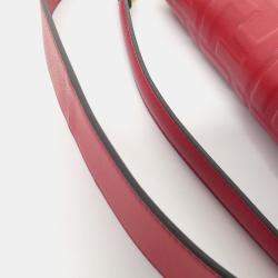 Fendi Baguette Red Lambskin Shoulder Bag