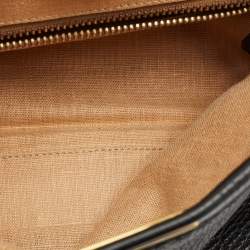 Fendi Black Selleria Leather Regular Peekaboo Top Handle Bag