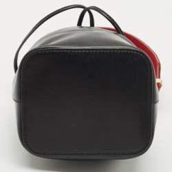 Fendi Black Leather Mini Mon Tresor Drawstring Bucket Bag