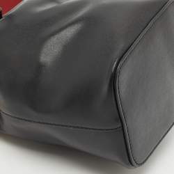 Fendi Black Leather Mini Mon Tresor Drawstring Bucket Bag